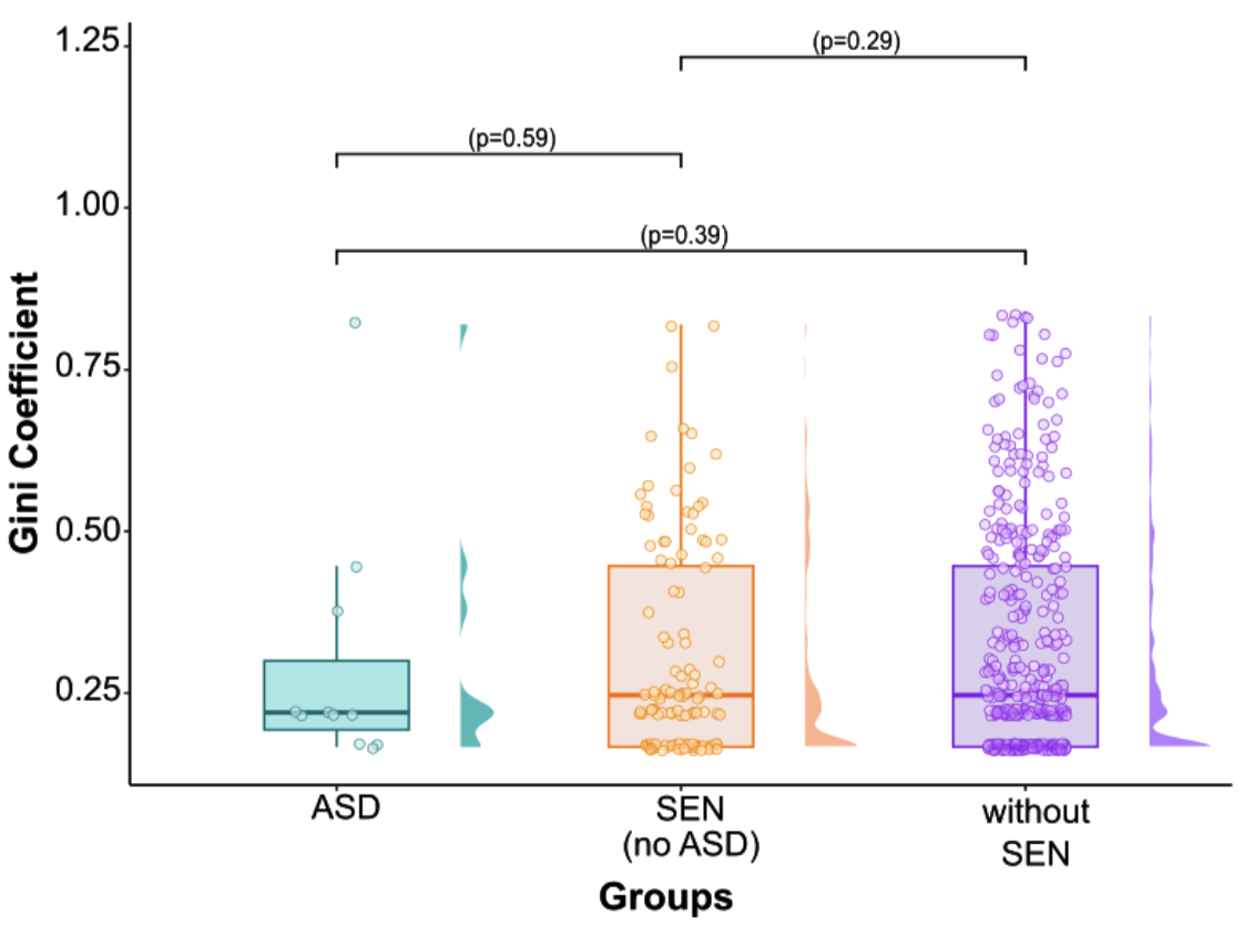 Coeficiente de Gini por grupo